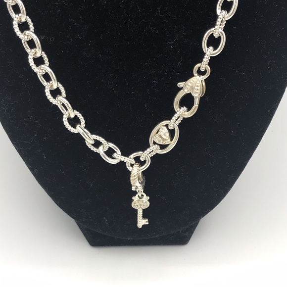 Judith Ripka Jewelry - Judith Ripka Sterling Silver Skeleton Key Necklace